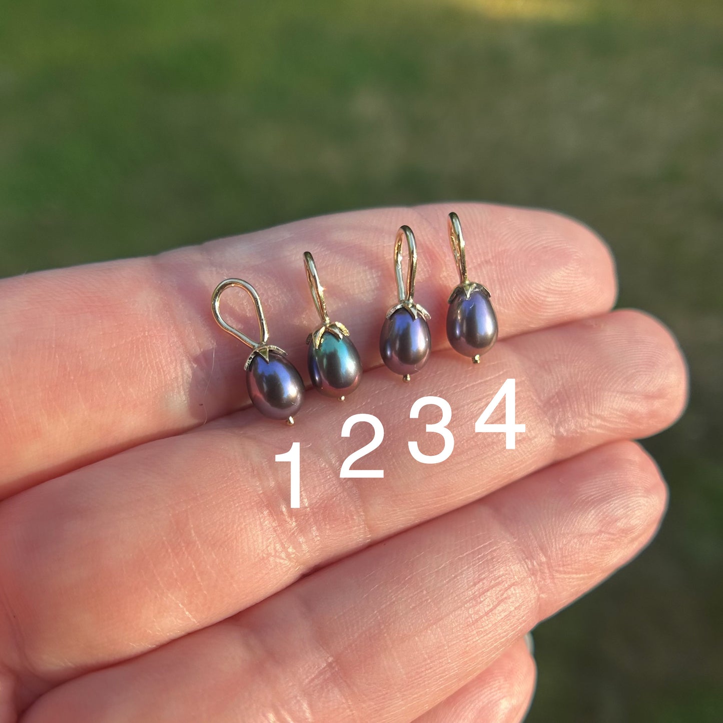 Summer Harvest: Mini Eggplant Pearl Charm