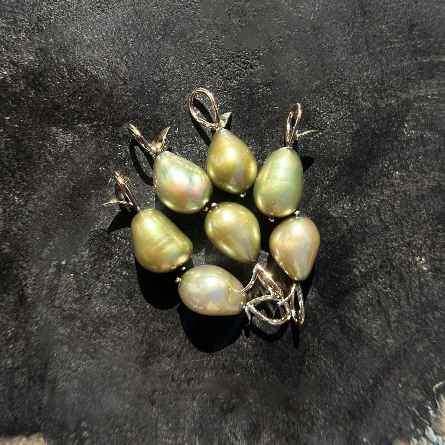 Autumn Harvest: Green Pear Pearl Charms