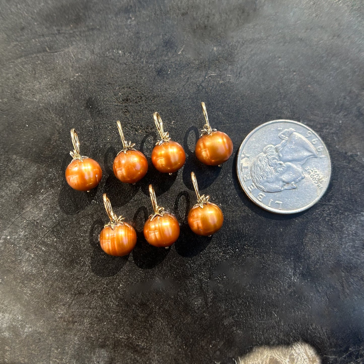 Autumn Harvest: Pumpkin Pearl Charms
