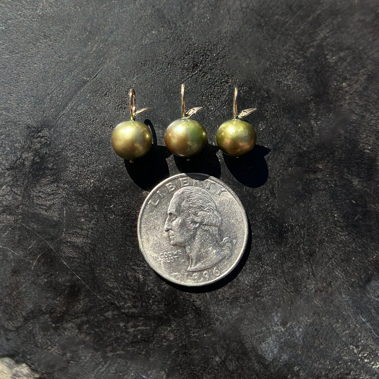 Autumn Harvest: Green Apple Pearl Charms