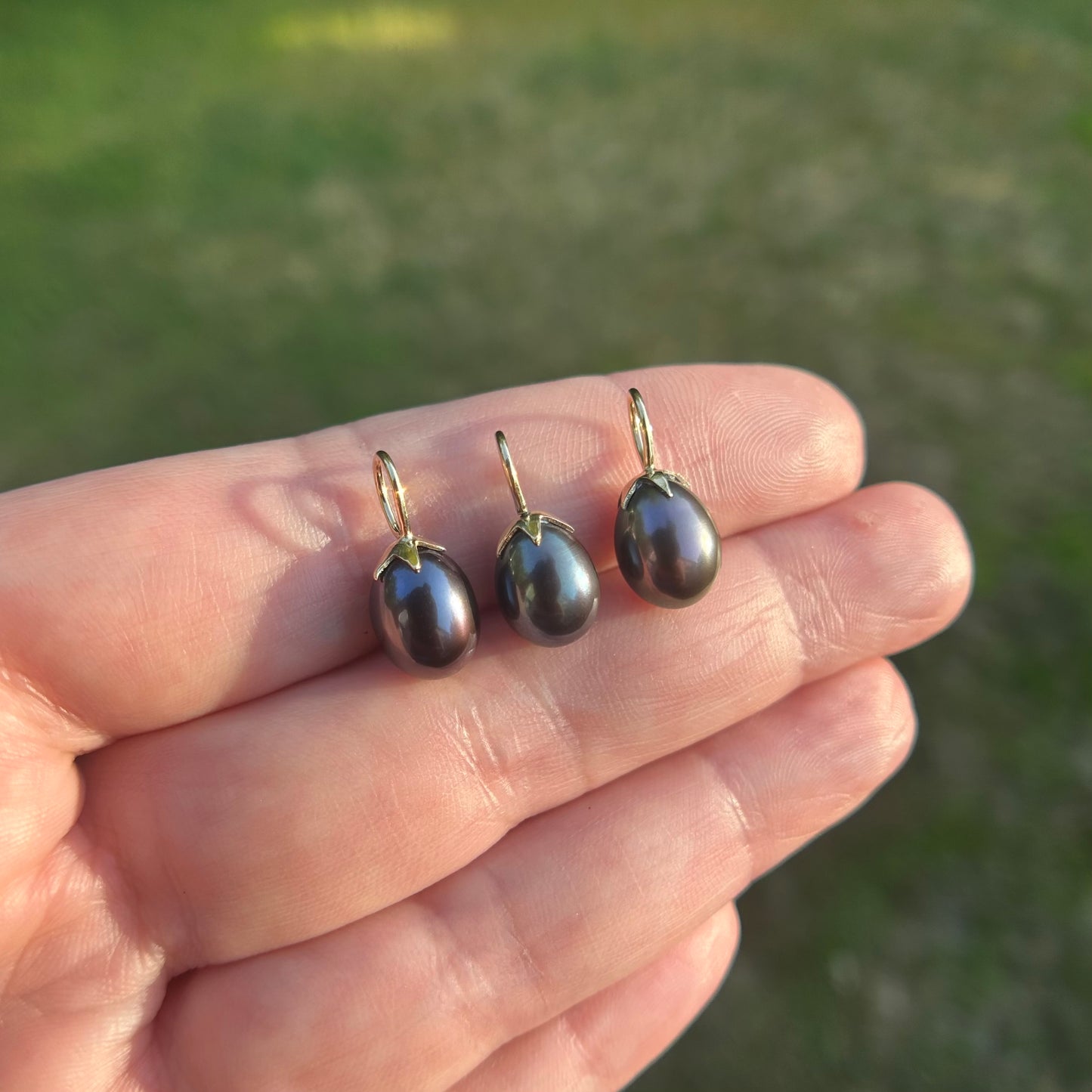 Summer Harvest: Large Eggplant Pearl Charm