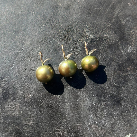 Autumn Harvest: Green Apple Pearl Charms
