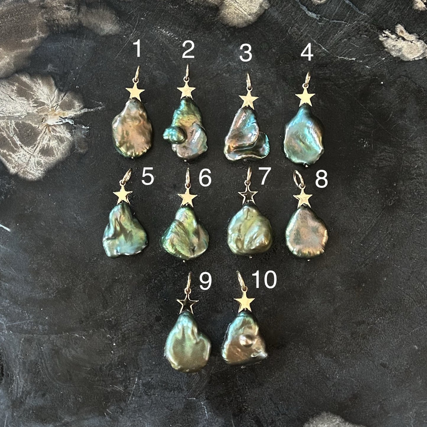 Yule Tree Pearl Pendants