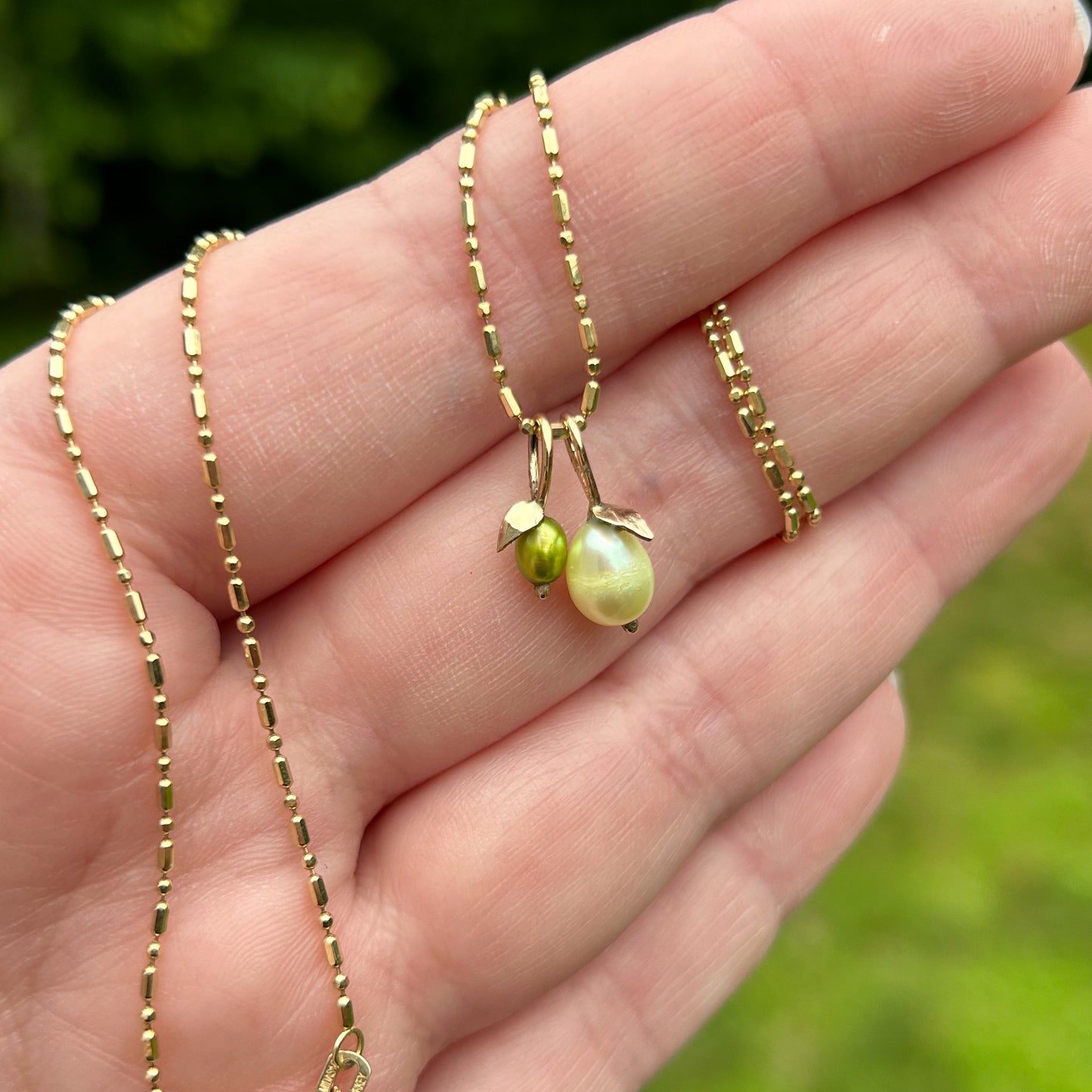 Lime Pearl Charm