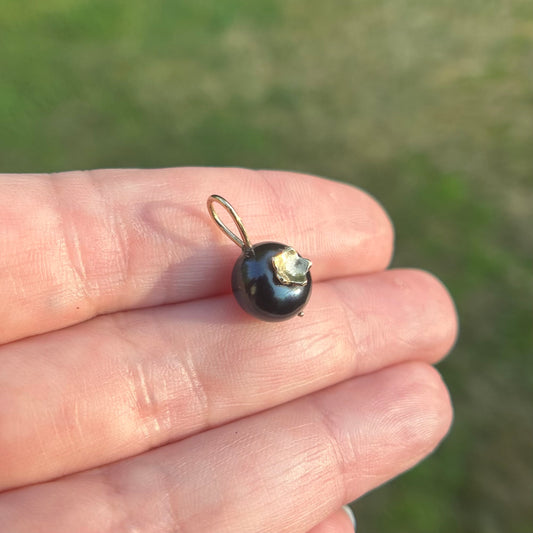 Summer Harvest: Large Blueberry Pearl Charm