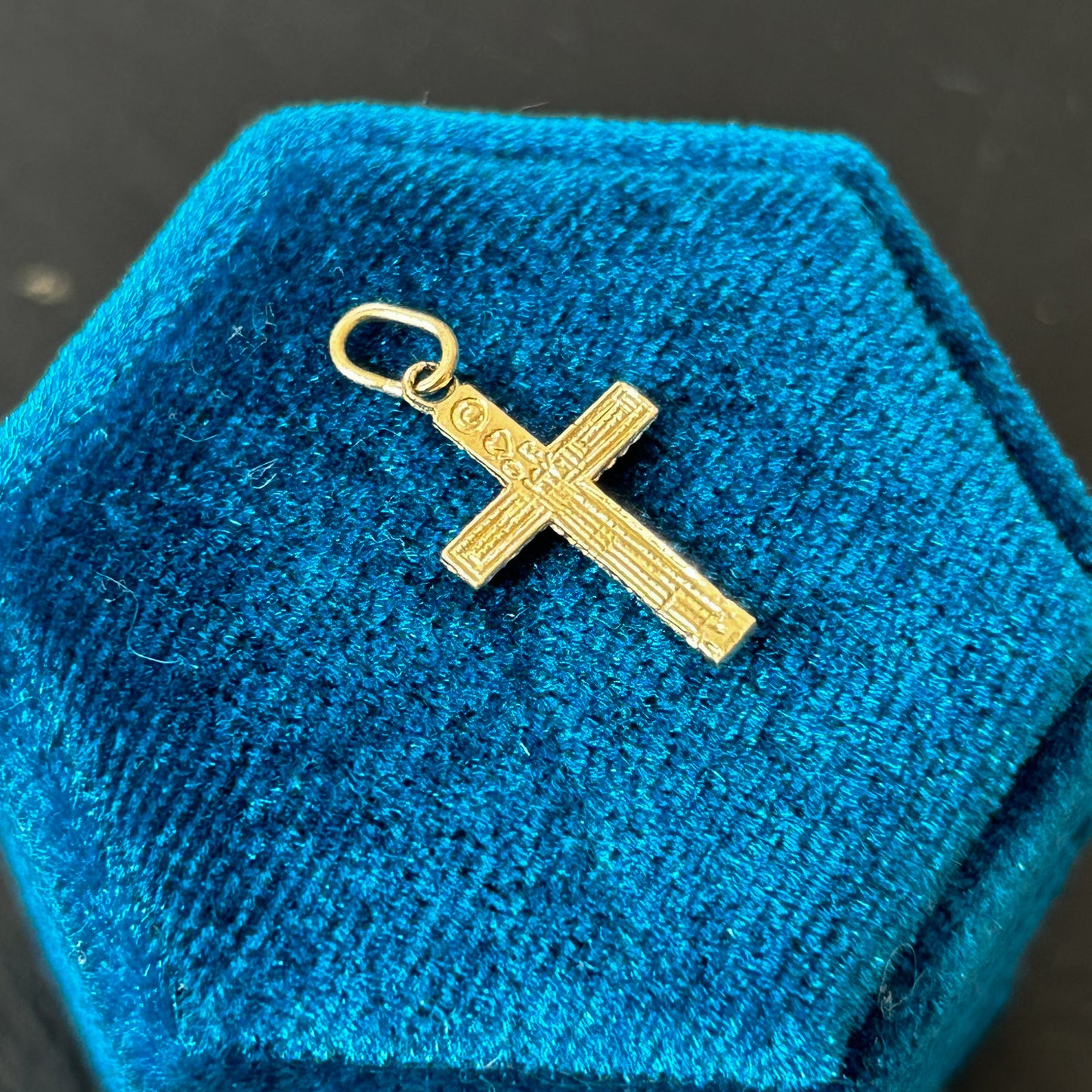 Diamond Cut Cross Charm 14k