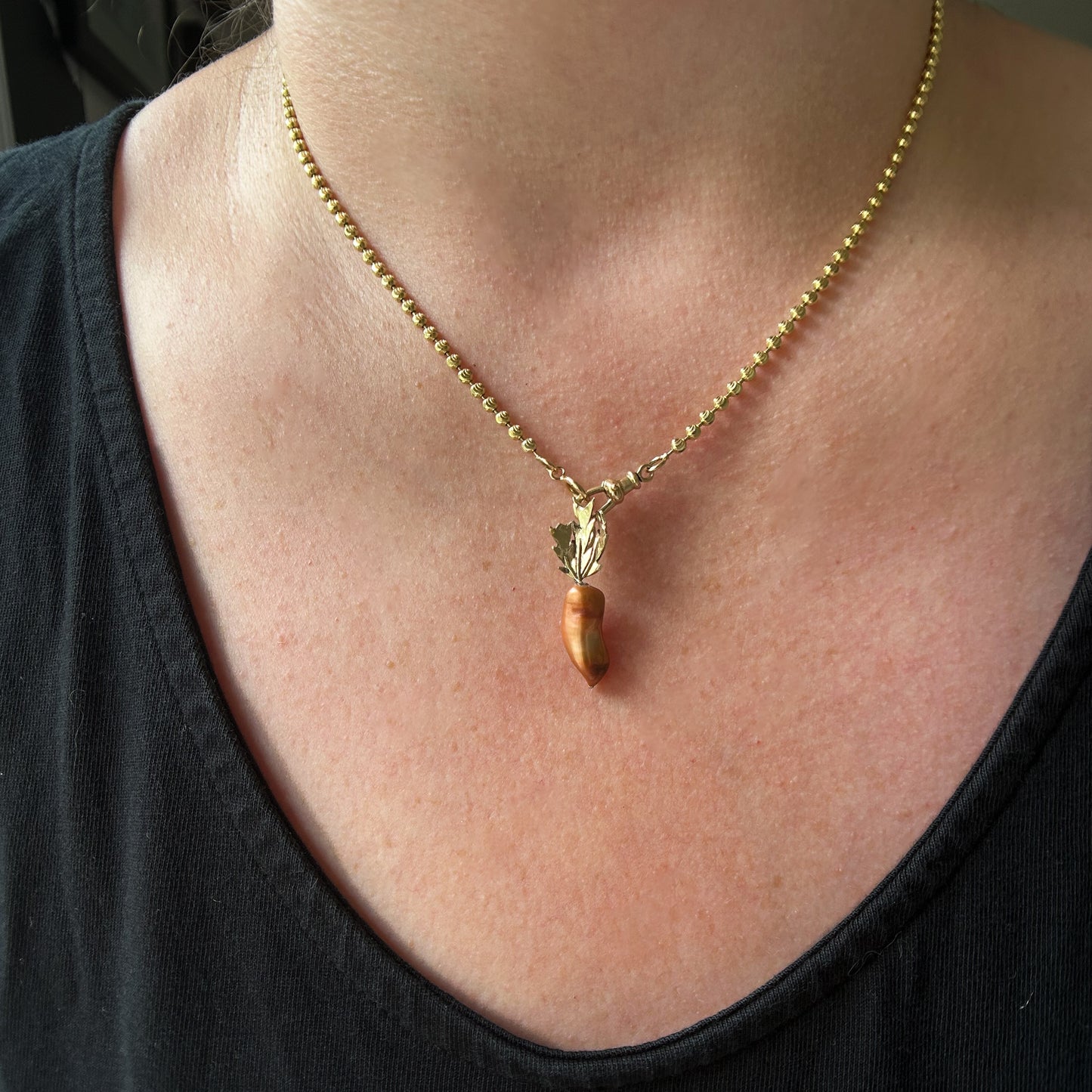 Summer Harvest: Carrot Pearl Charm