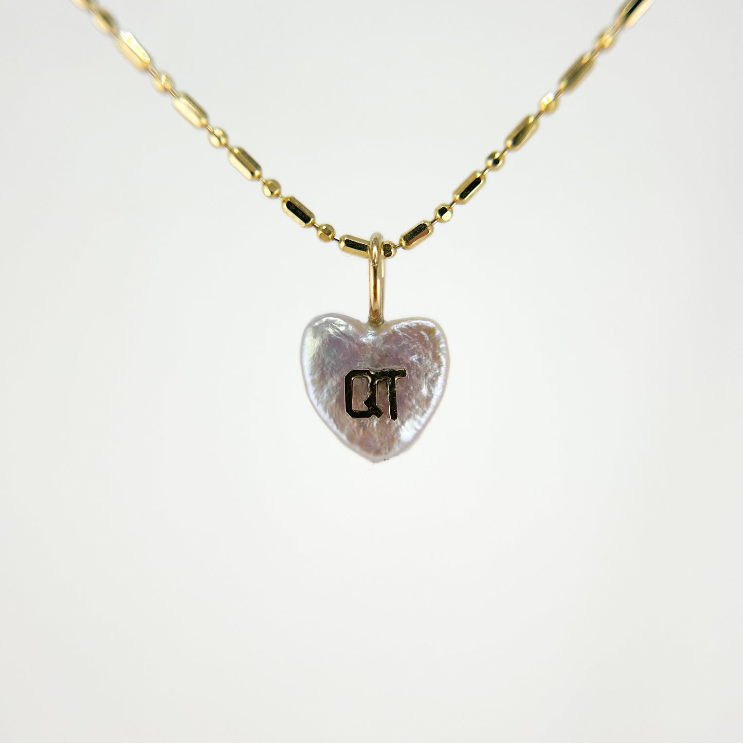 Custom Conversation Heart Pearl Charm