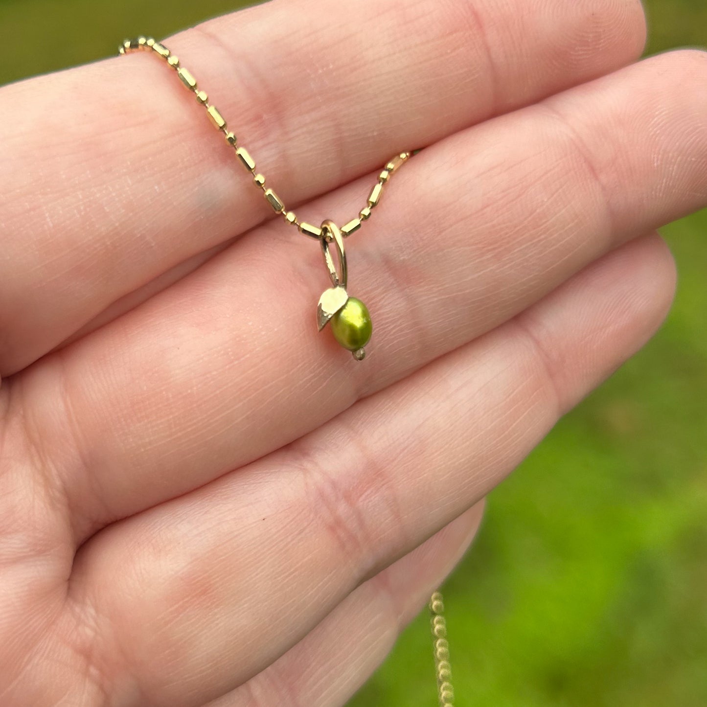 Lime Pearl Charm