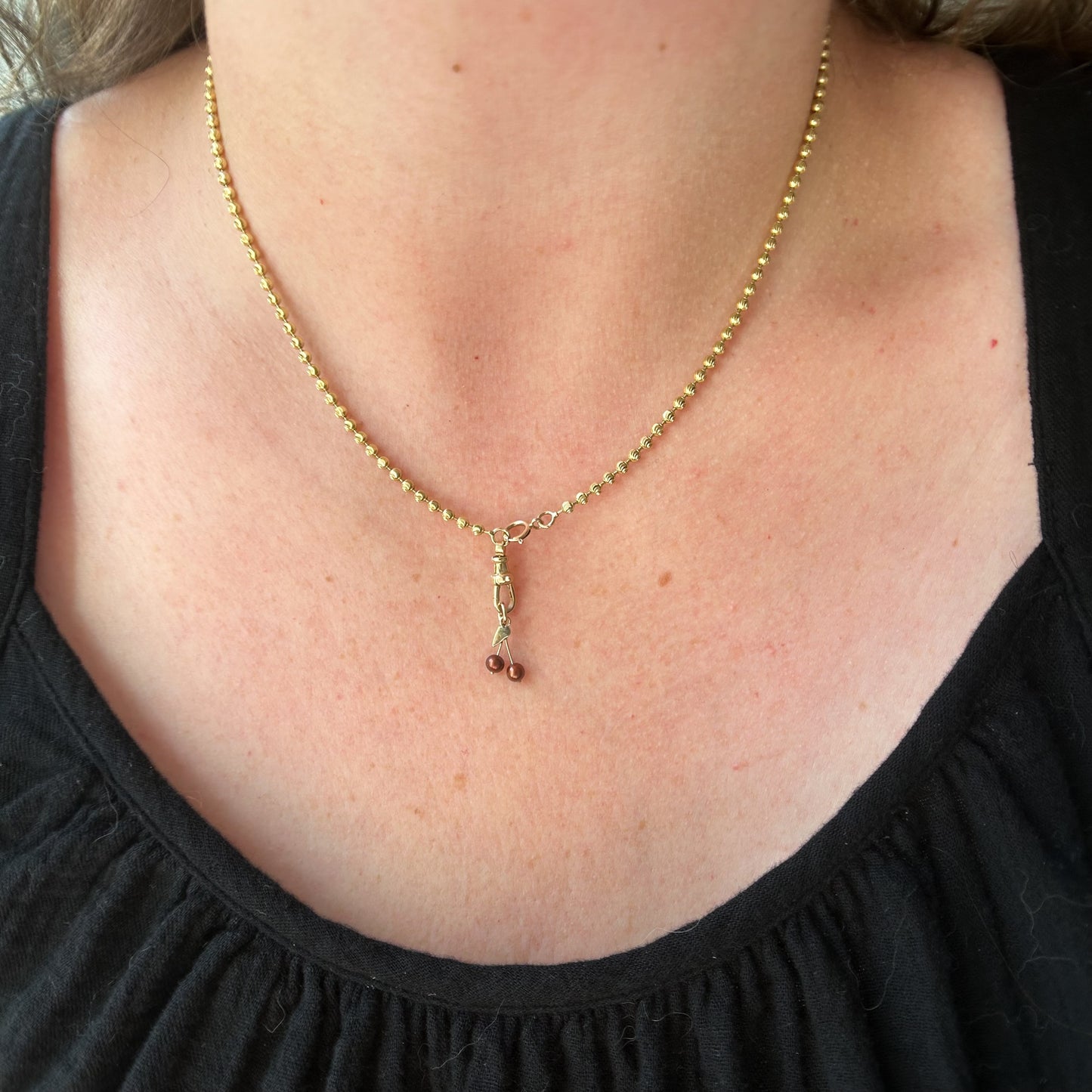 Summer Harvest: Mini Cherry Pearl Charm