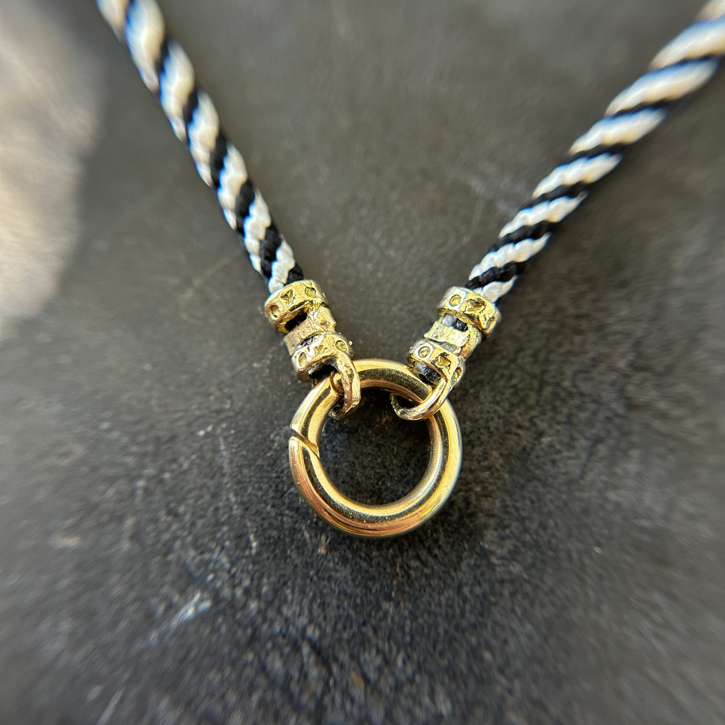 Kumihimo Cord Necklace, 14k gold