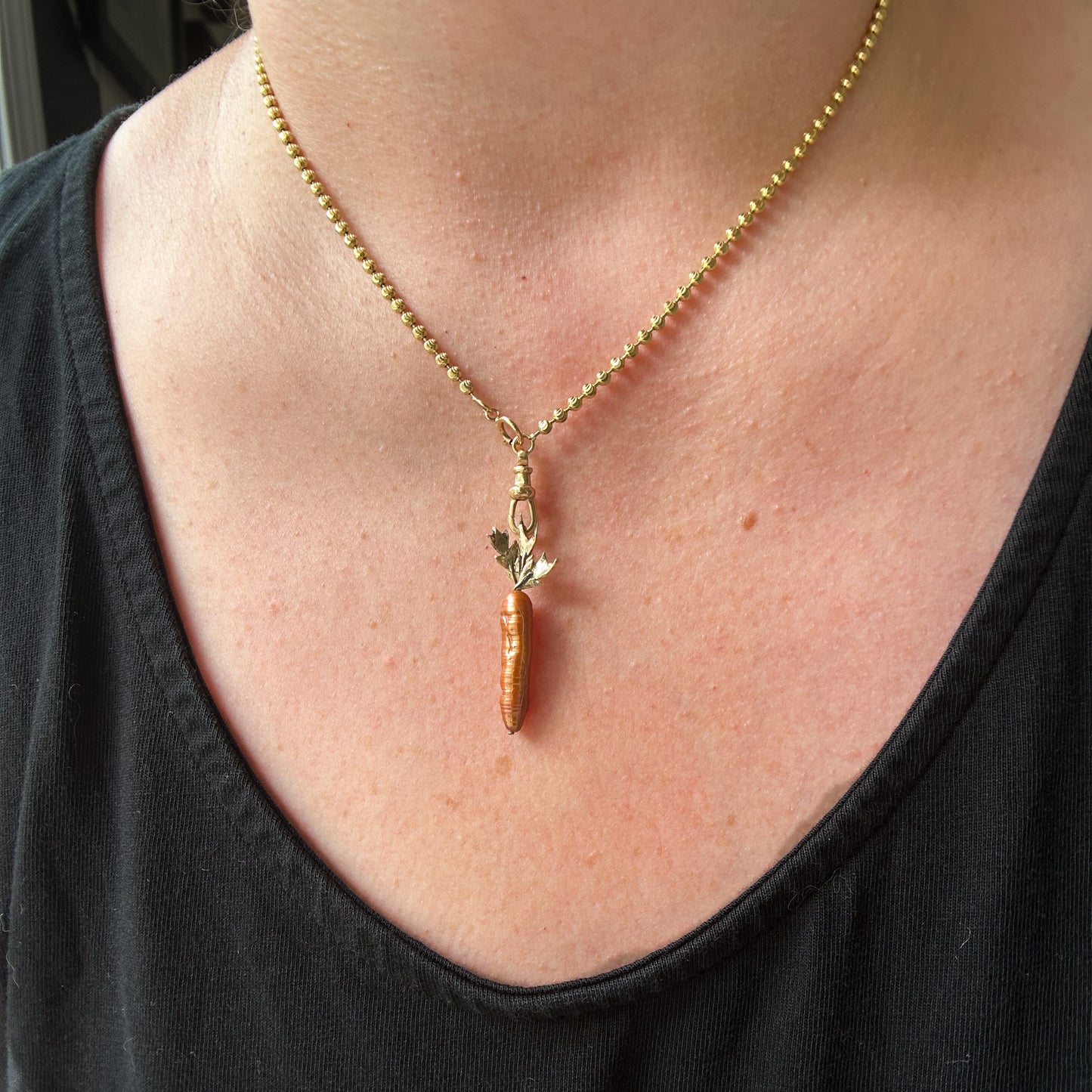 Summer Harvest: Carrot Pearl Charm