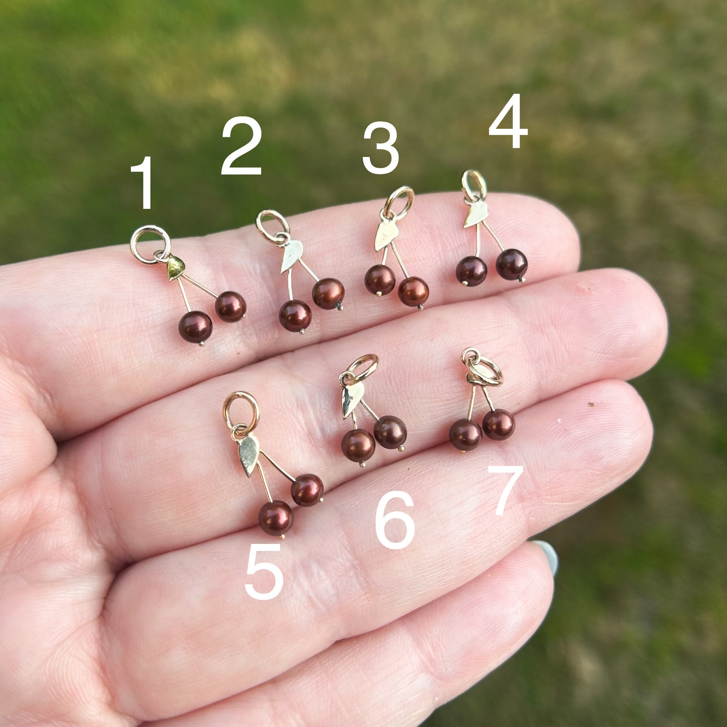 Summer Harvest: Mini Cherry Pearl Charm