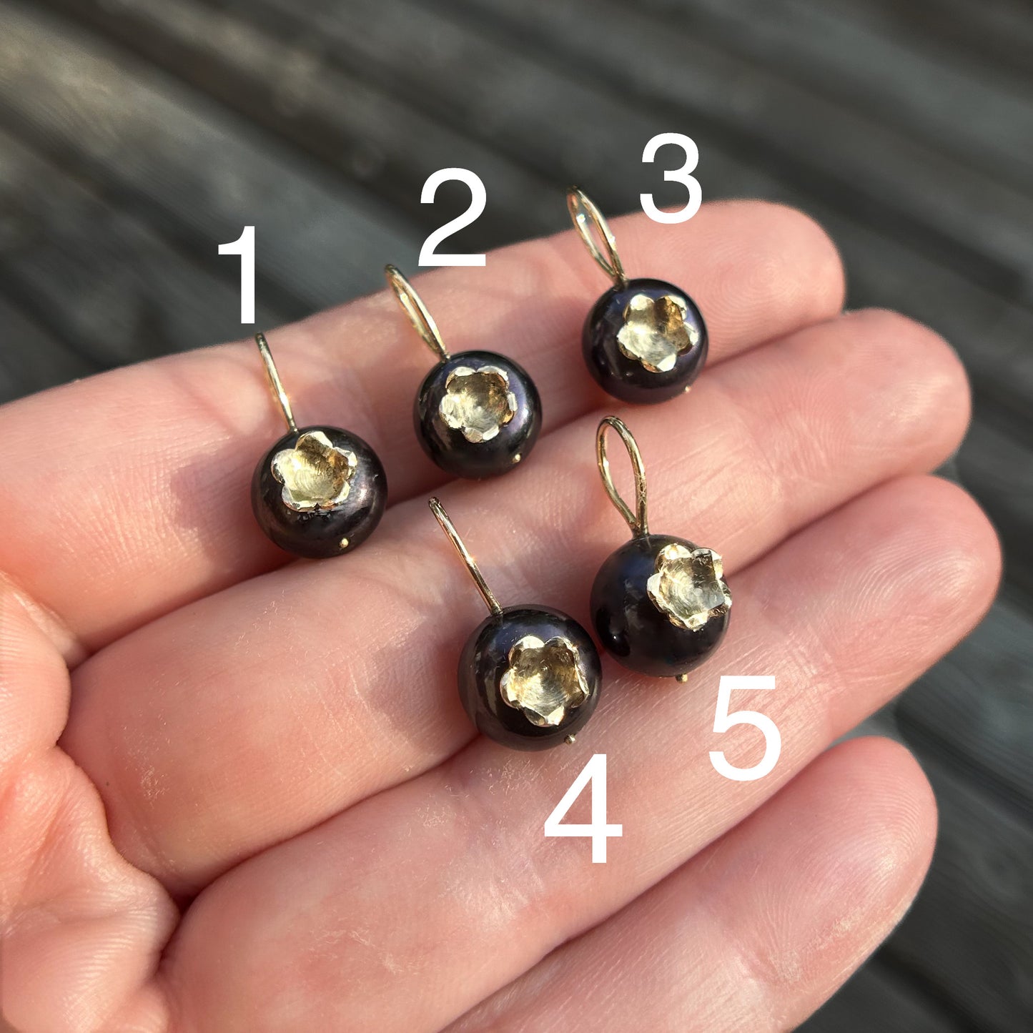 Summer Harvest: Large Blueberry Pearl Charm