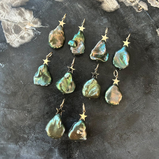 Yule Tree Pearl Pendants