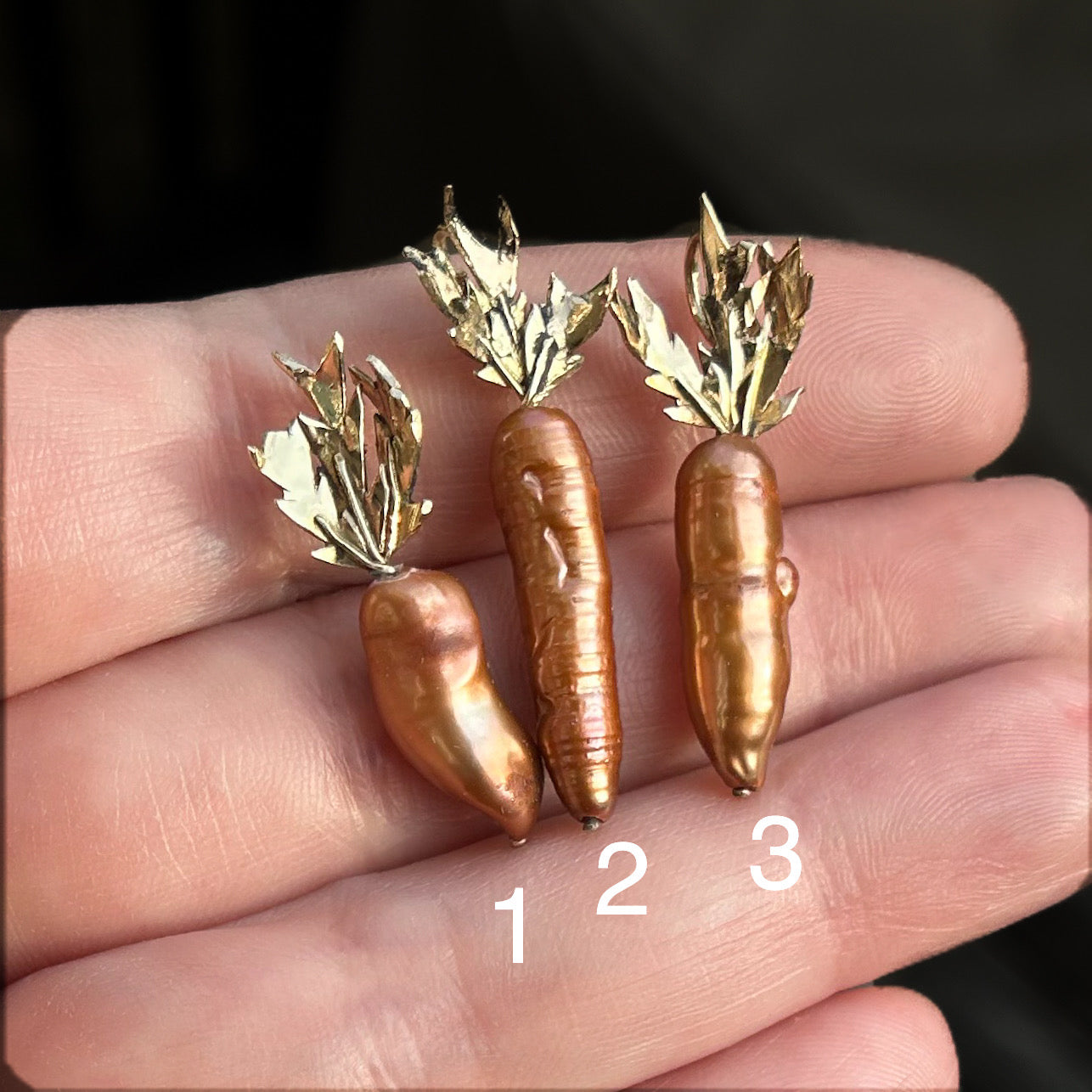 Summer Harvest: Carrot Pearl Charm