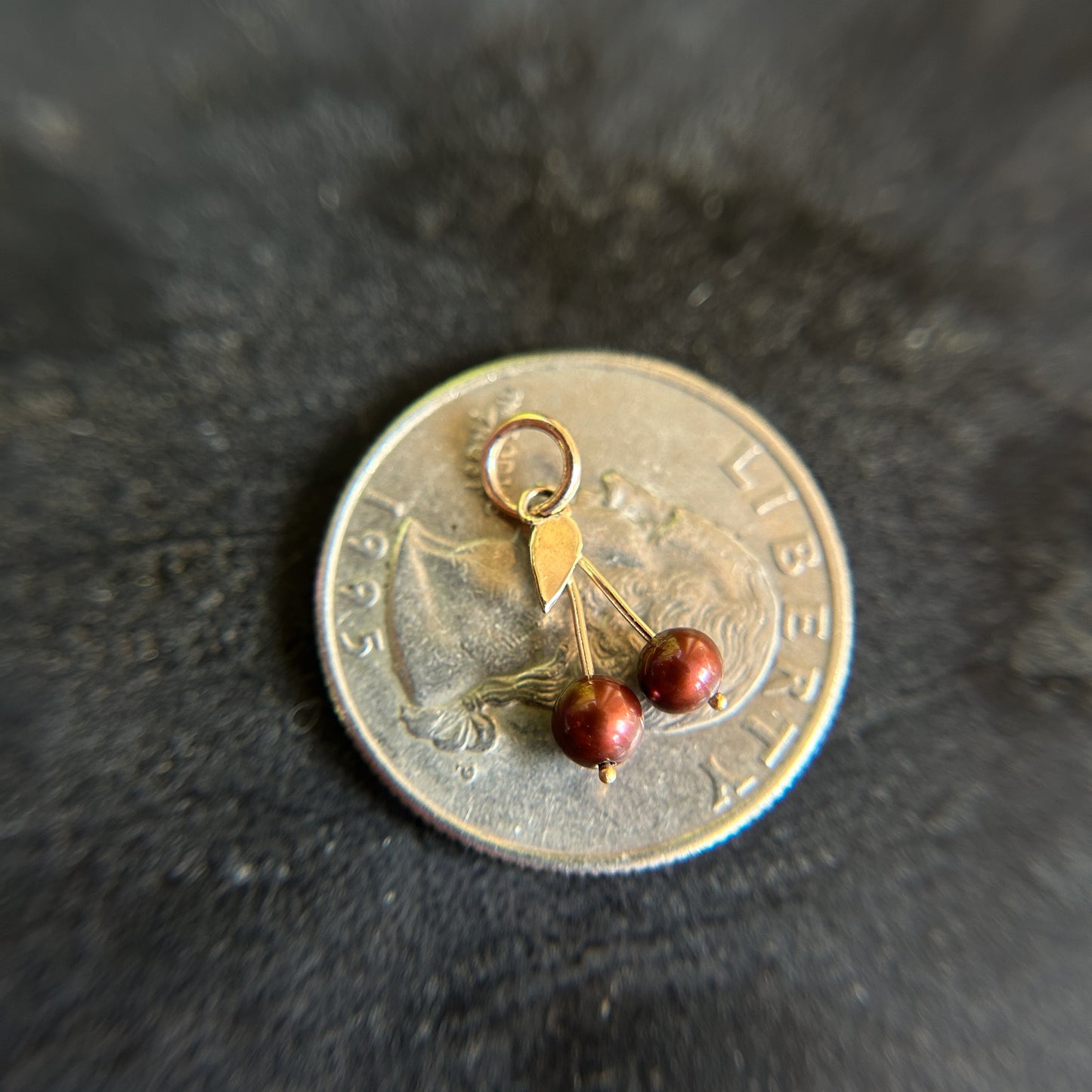 Summer Harvest: Mini Cherry Pearl Charm