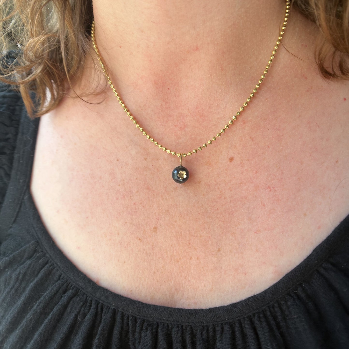 Summer Harvest: Large Blueberry Pearl Charm