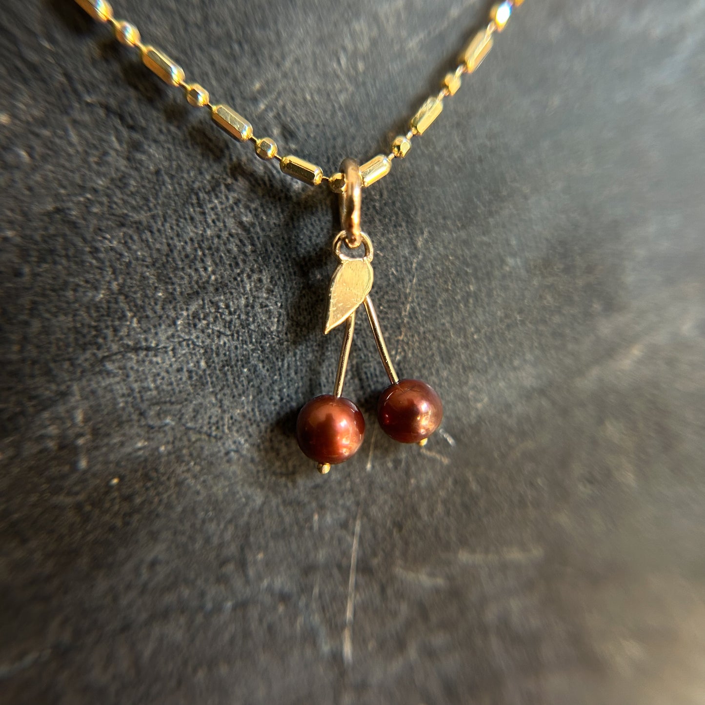 Summer Harvest: Mini Cherry Pearl Charm